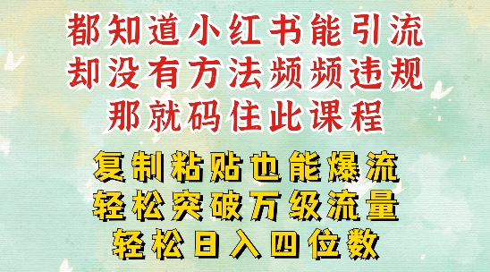 小红书靠复制粘贴一周突破万级流量池干货，以减肥为例，每天稳定引流变现四位数【揭秘】-简创项目网