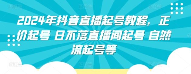 2024年抖音直播起号教程，正价起号 日不落直播间起号 自然流起号等-简创项目网